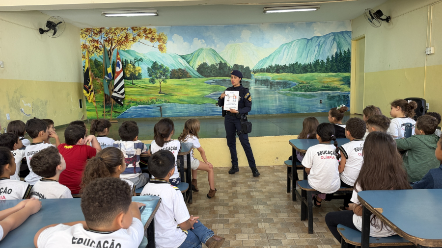 Patrulha Escolar faz palestras sobre bullying e segurança em escolas de Olímpia