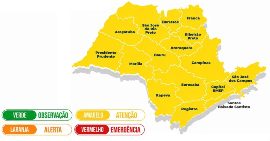 Defesa Civil alerta para chuvas fortes em SP até sábado